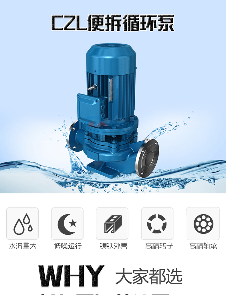 CZL系列便拆立式循環(huán)水管道離心泵產(chǎn)品簡介